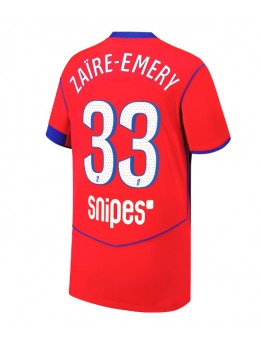 Billige Paris Saint-Germain Warren Zaire-Emery #33 Tredjedrakt 2025-26 Kortermet
